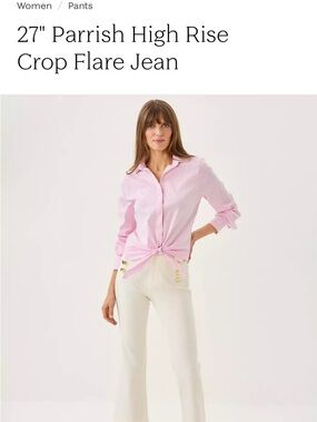 Lilly Pulitzer Parrish high rise Crop Flare Jeans
